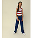 Knitted top striped Red / White