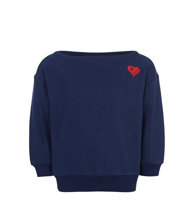 Boat neck sweater Navy