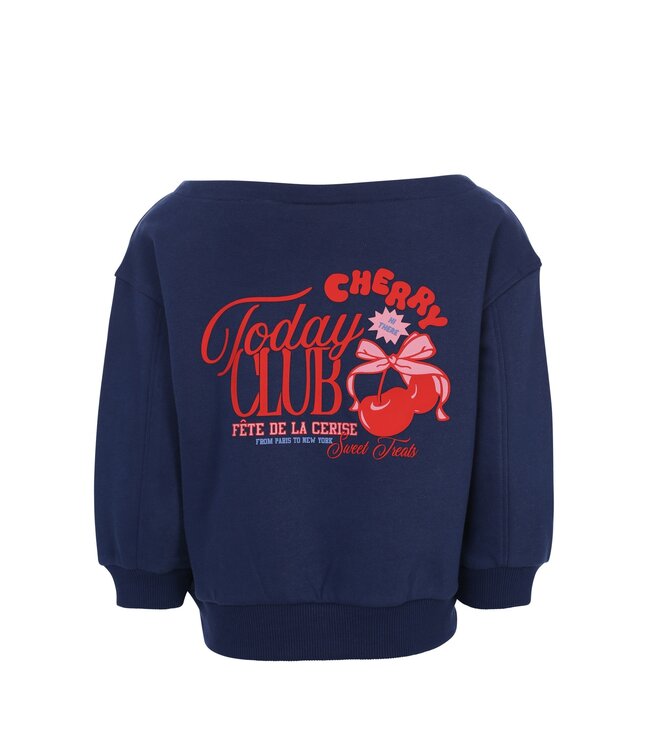 Boothals sweater Navy