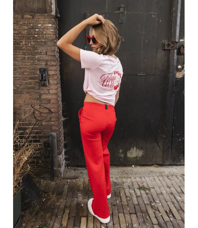Sweat pants Straight Leg Red Viscose