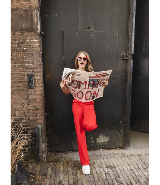 Sweat pants Straight Leg Red Viscose