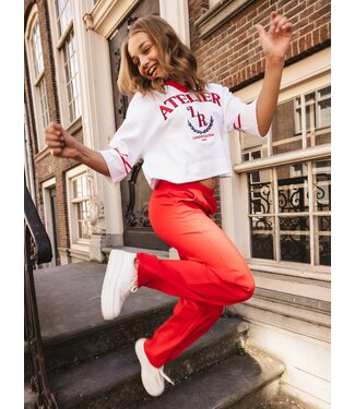 LOOXS 10sixteen Sweat pants Straight Leg Rood Viscose