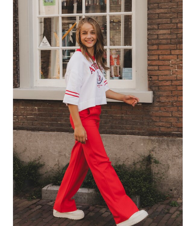Sweat pants Straight Leg Red Viscose