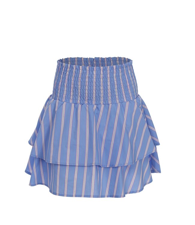 Blau-rosa gestreifter Skort