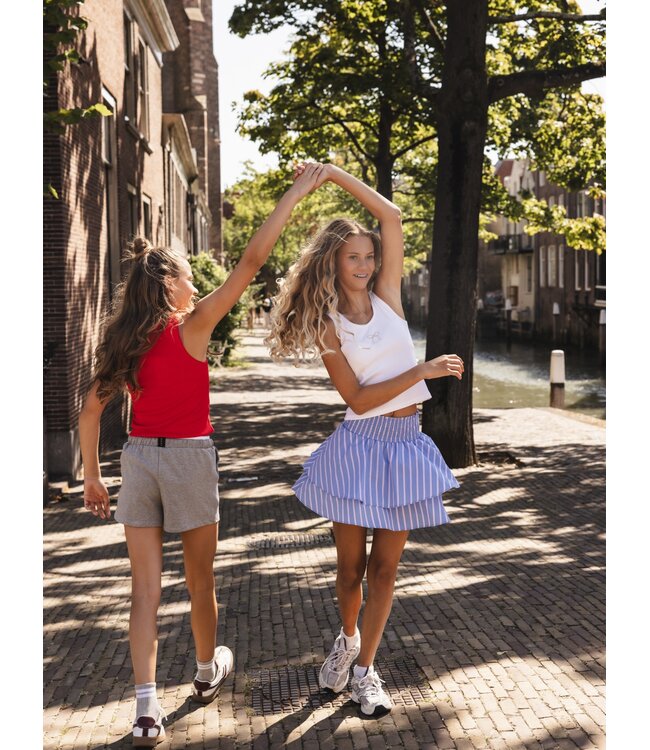 Skort blue en pink gestreept