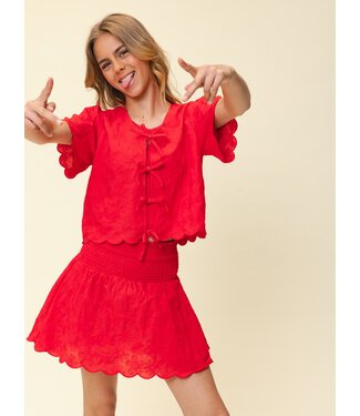 LOOXS 10sixteen Baumwollen Skort Rot