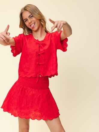 LOOXS 10sixteen Baumwollen Skort Rot