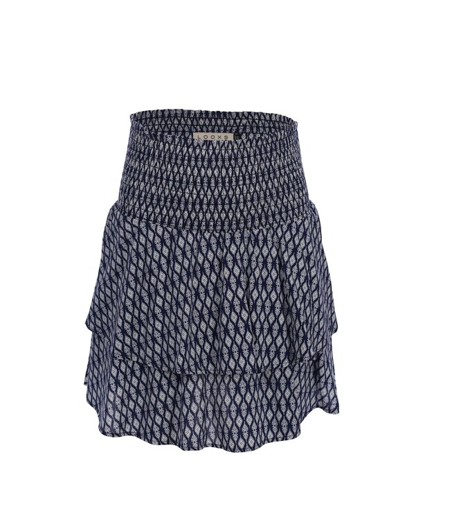 Marineblauer Print-Skort