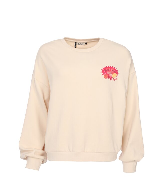 LXS Sweater Creamy backprint