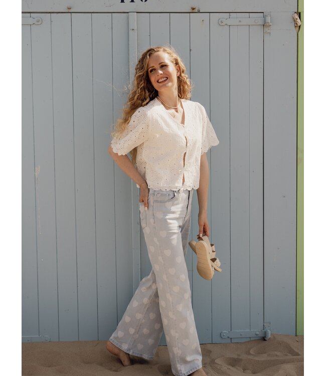 LXS Denim wide leg Hearts