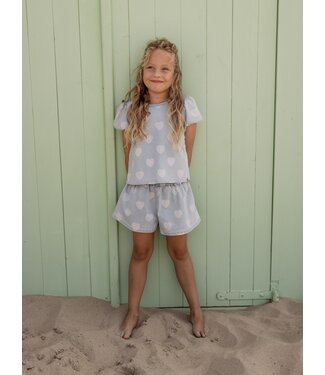 LOOXS Little Denim Blouse Bleach Hearts 