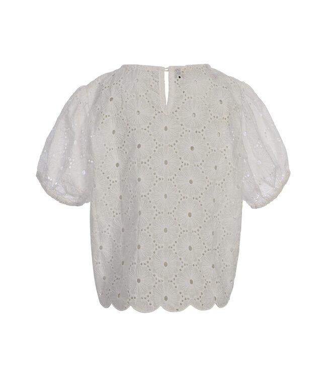 Blouse broderie Anglaise Wit