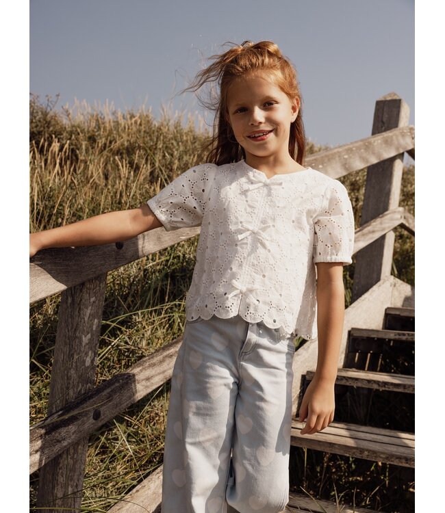 Blouse broderie Anglaise Wit