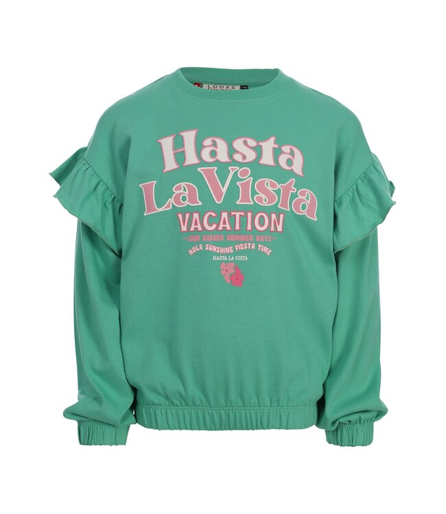 Leuchtend grünerer Pullover Hasta La Vista