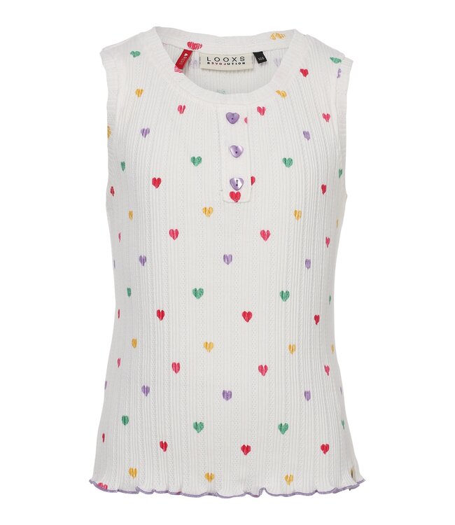 Tanktop White hearts
