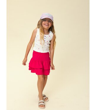 LOOXS Little Weißes Top mit HerzchenmusterWeißes Top mit Herzchenmuster