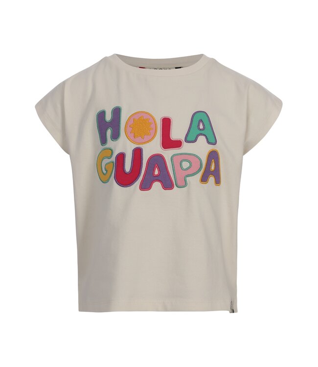 Cropped T-shirt Wit Hola Guapa