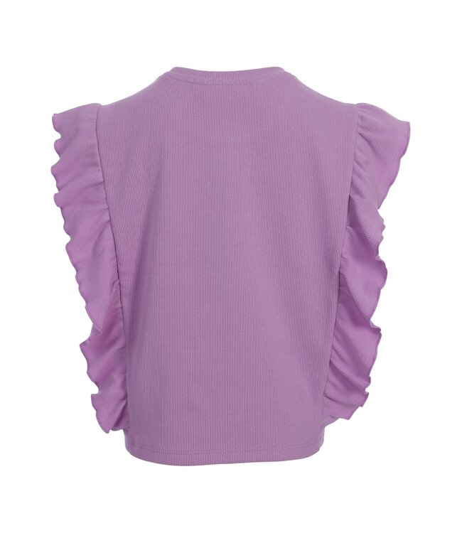 T-shirt ribjersey Lila