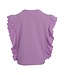 Lila geripptes Jersey-T-Shirt