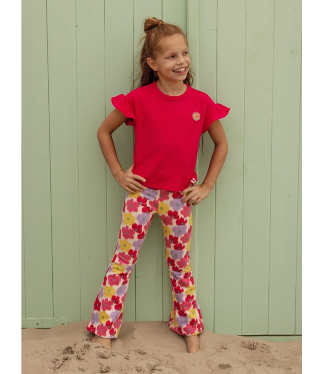 Crinkle-T-Shirt Pink