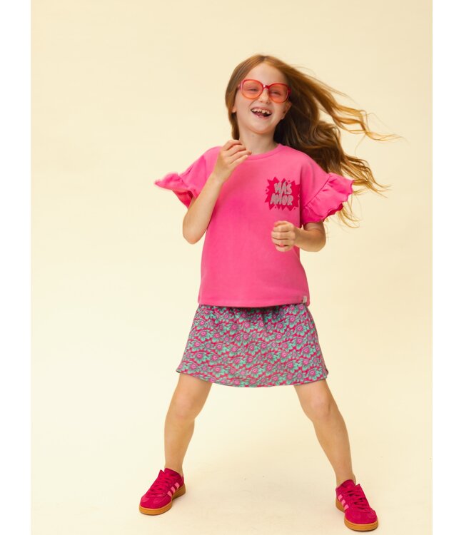 Smocked Skirt Bright Lotus