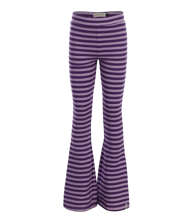 Flared Pants Purple / Lilac Stripe