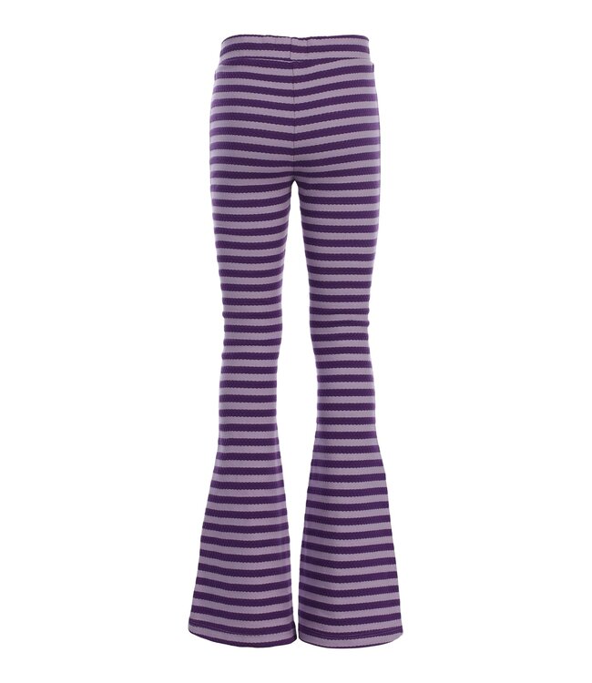 Flared Pants Purple / Lilac Stripe