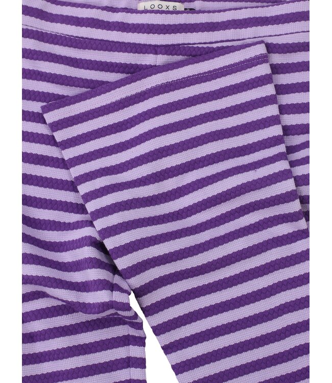 Flared Pants Purple / Lilac Stripe
