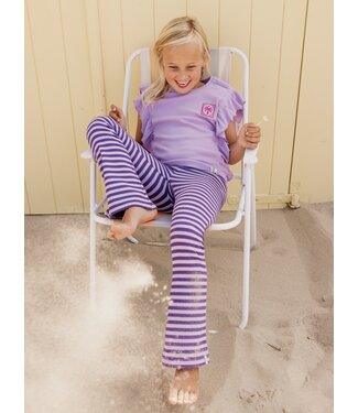 LOOXS Little Flared Pants Purple / Lilac Stripe