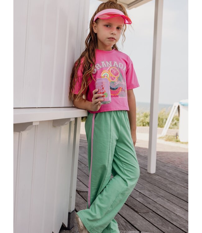 Wide-leg sweatpants Fresh Green