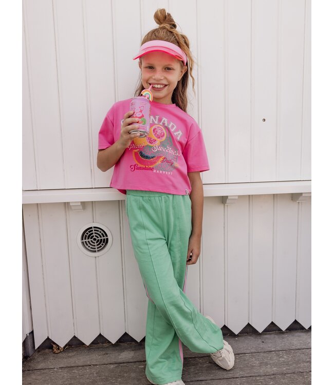 Wide-leg sweatpants Fresh Green