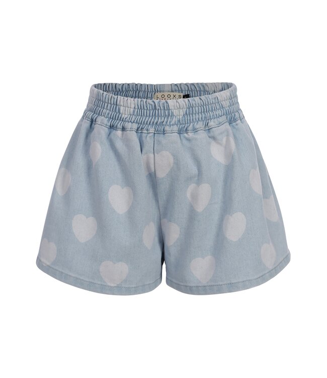Denim Short Bleach Hearts