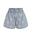 Denim-Shorts mit gebleichten Herzen