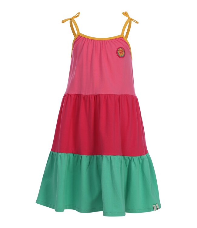 Sommerkleid Spaghettiträgern Farbblockierung