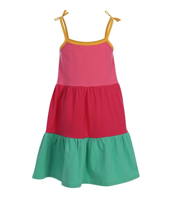 Zomerjurk Spaghetti bandjes Colorblocking