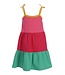 Summer Dress Spaghetti Straps Color Blocking