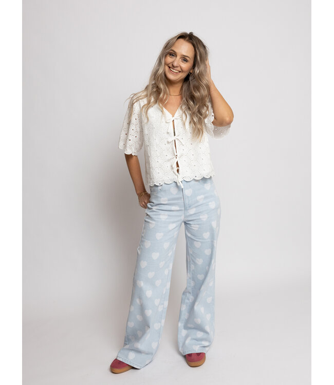 LXS Blouse broderie anglaise Wit