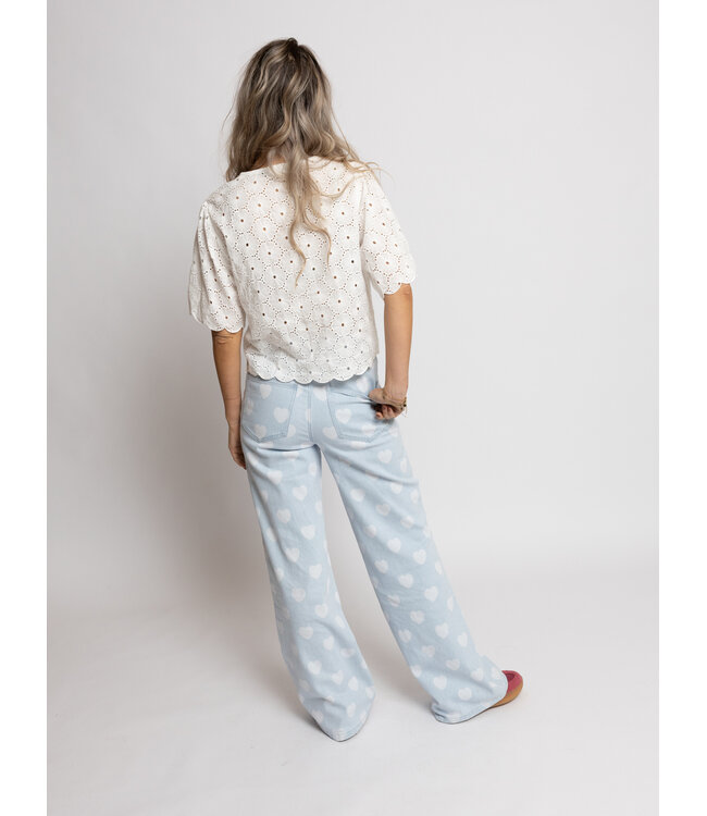 LXS Blouse broderie anglaise Wit