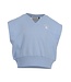 Mouwloze sweater licht blauw rugprint