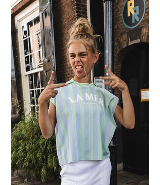 LOOXS 10sixteen Mouwloze polo groen streep