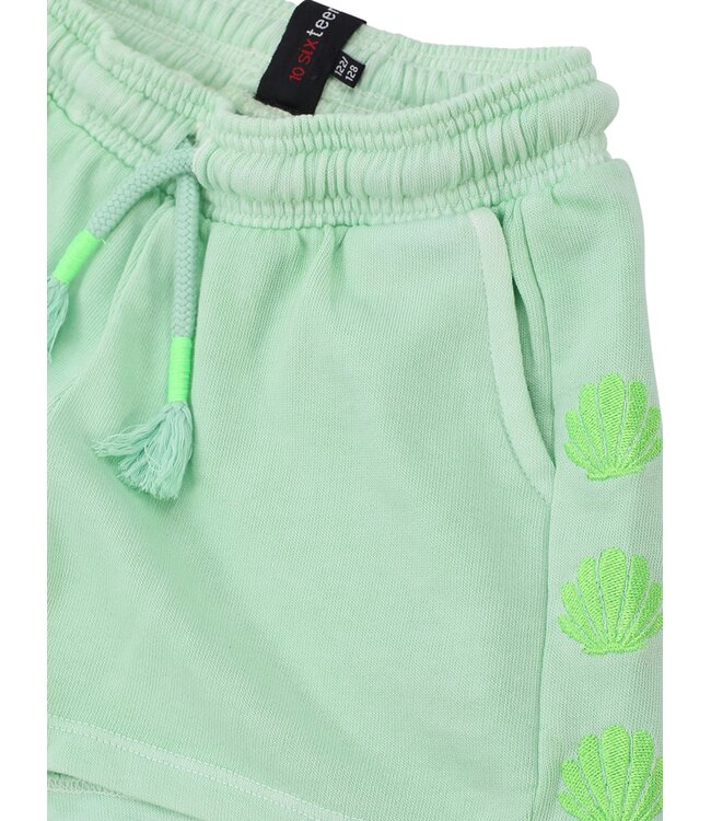 Sweat short washed lime groen