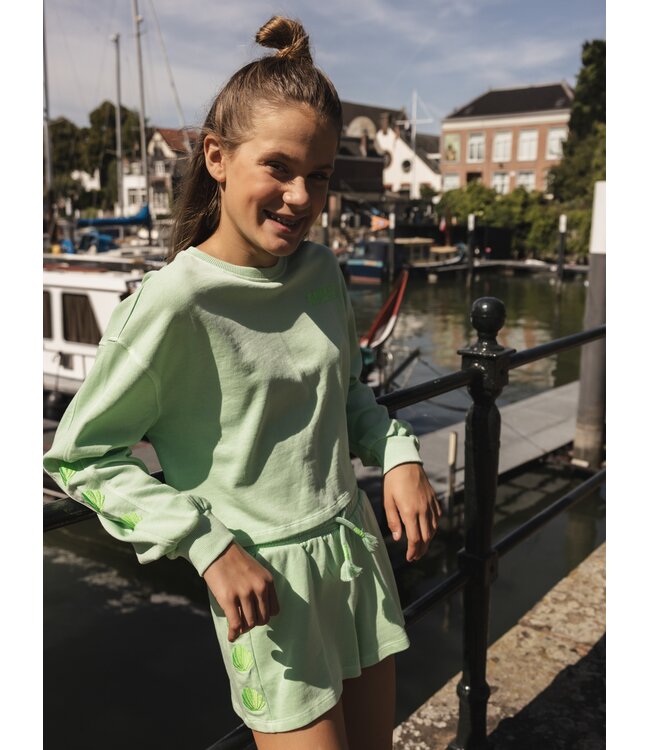 Hellgrüne Sweatshorts