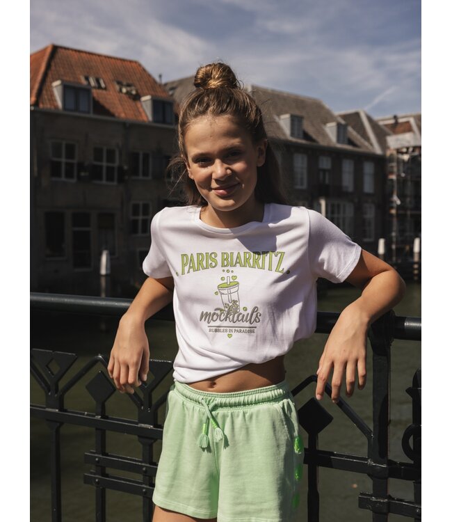 Hellgrüne Sweatshorts