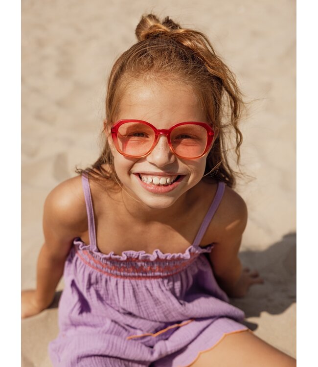 Mousseline katoenen top Lila