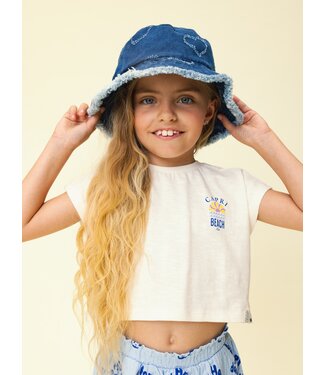 LOOXS Little Cropped T-shirt Wit Adriatico