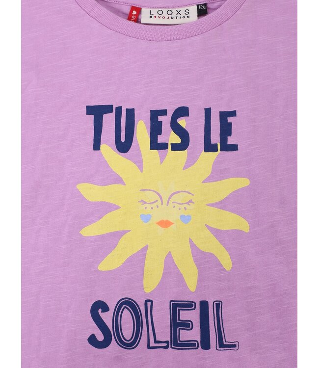 Cropped T-shirt Lila tu es le soleil