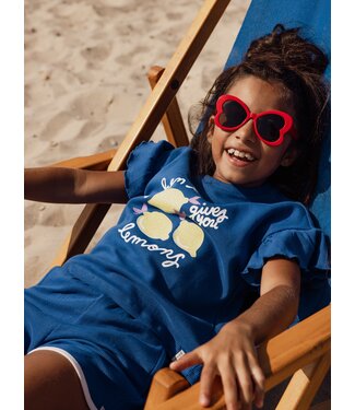 LOOXS Little Waffel-Jersey T-Shirt Kobaltblau