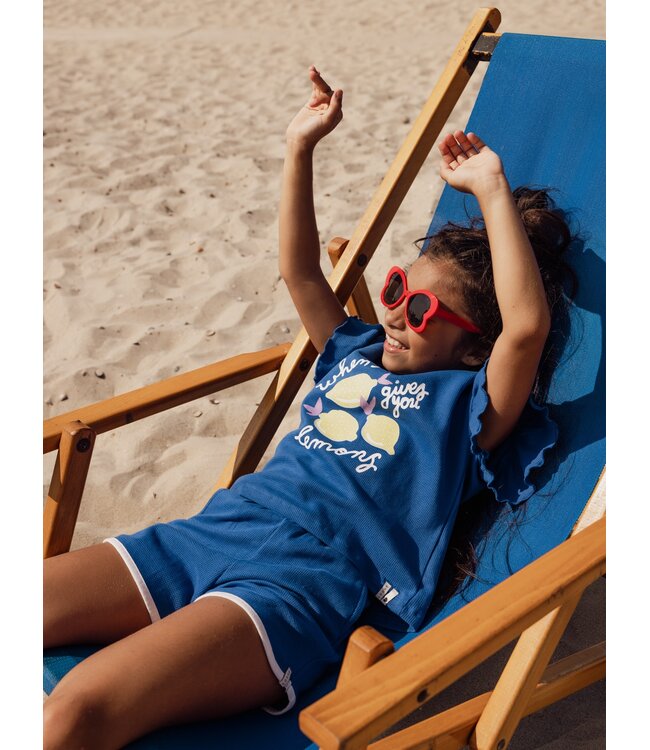 Sporty Short Waffle Cobalt