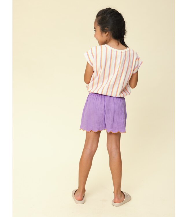 Musselin-Baumwollshorts Flieder