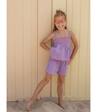 LOOXS Little Musselin-Baumwollshorts in Flieder